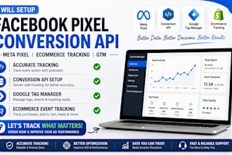 setup facebook pixel conversion API, meta pixel, ecommerce tracking, GTM