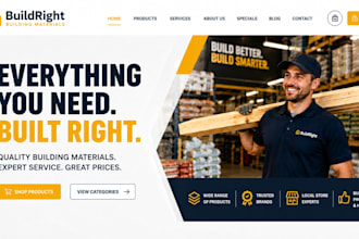 build wix building materials retail store website hardware store website