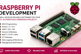 develop custom raspberry pi software for iot, automation and embedded systems