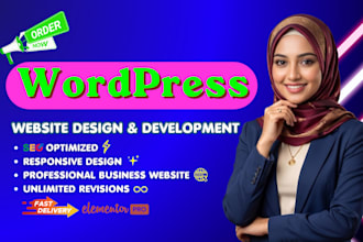 create wordpress website with elementor pro