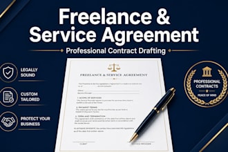 draft a professional freelance or service agreement for your business