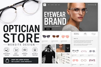 design optician and eye care website for your business