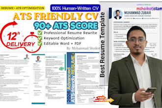 rewrite your CV into an ats friendly resume