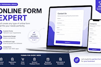 set up microsoft forms, wufoo,  zoho forms, form stack, integration