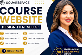 design high converting squarespace course website for online coaches