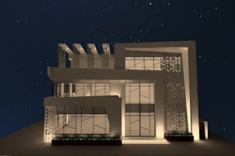 create facade lighting design and dialux visualization
