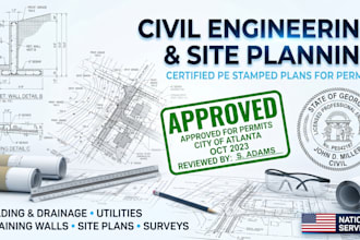 retaining wall site map and site plan grading  utility california florida ohio