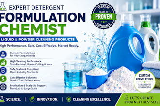 do your cosmetics, detergent formulation for cleaning product, laundry toiletry