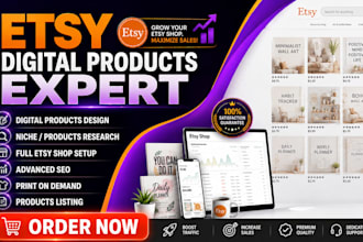 create etsy printables with SEO optimized listings