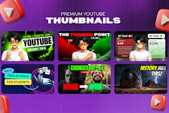 design viral youtube thumbnail for gaming, tech, and ai channel