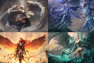 custom tcg playmat anime tarot fantasy board game artwork design services