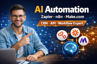 build zapier  ai automation workflow n8n make com CRM integration  ai agent
