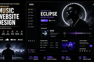 l design a music website, artist website, and dj website for promotion