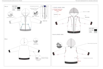 create tech packs with technical drawings and graphics