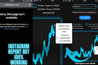 account ig banning reporting, instagram report bot, x tiktok yt mass reporting