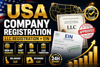 do llc registration, USA company registration with ein
