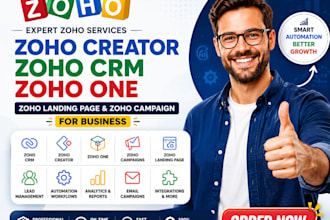 do zoho creator zoho CRM zoho one zoho landing page zoho campaign for business