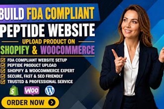 build fda compliant peptide website on shopify woocommerce