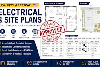 create permit electrical plans, lighting layouts and panel schedules