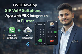 develop sip voip softphone app with pbx integration in flutter