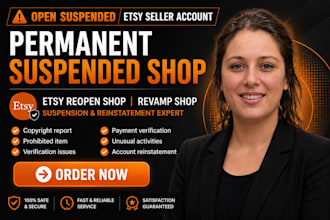 reinstate suspended etsyshop and recover etsy seller account
