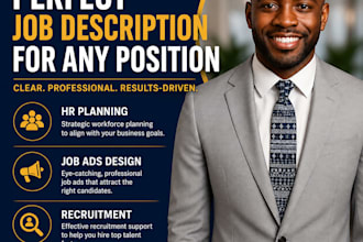 write perfect job descriptions for any position, HR planning and recruitment ads