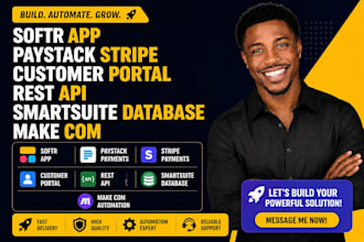 softr app paystack stripe customer portal rest api smartsuite database make com