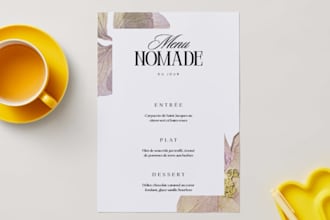 design restaurant menu and flyer