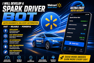 build a spark driver bot for fast batch grabber and auto booking