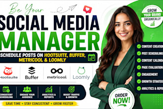 be your social media manager schedule post on hootsuite buffer metricool loomly