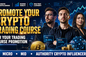 recruit usa crypto trading influencers to  promote your crypto trading course