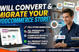 converting woocommerce store with products uploaded