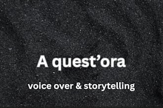 create cinematic radio style voice over for podcast