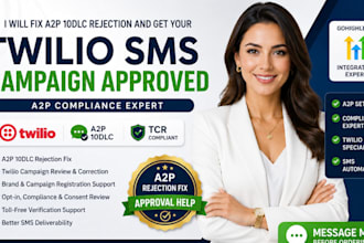 fix a2p 10dlc rejection and approved twilio SMS campaign