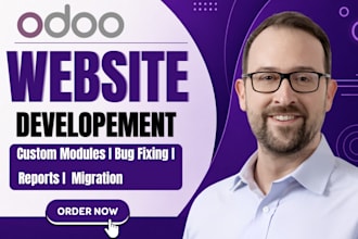 build odoo website, odoo ecommerce, fix odoo module, odoo erp as odoo developer