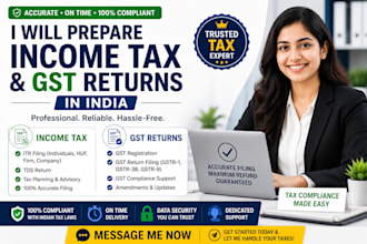 prepare income tax and gst returns in india