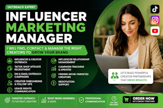 manage influencer marketing and creator outreach for tiktok shop brands