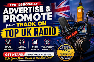 professionally advertise and promote your track on top UK radio