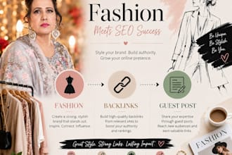 provide fashion niche guest post with powerful backlinks from fashion blogs