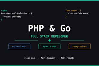 develop or fix your PHP backend web application