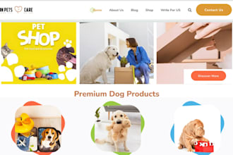design a high converting premium pet shopify store or pet tech website