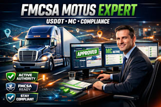 assist with new fmcsa motus registration and trucking compliance