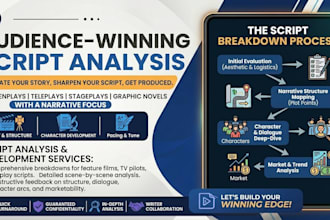provide expert script analysis and coverage for film and TV