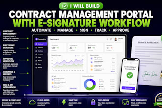 build contract management portal with electronic signature workflow