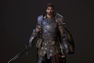 create 3d aaa game character, zbrush sculptor, texture, detail armor model,fbx