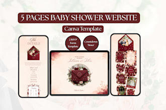 design a luxury wedding invitation website in canva