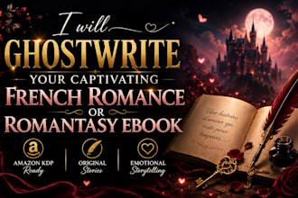 ghost write a captivating french romance or romantasy fiction ebook for kdp