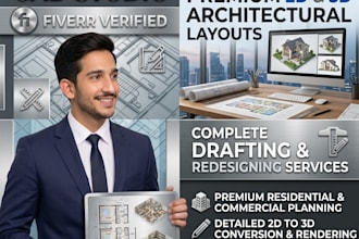 provide 2d floor plan drafting and redesigning services