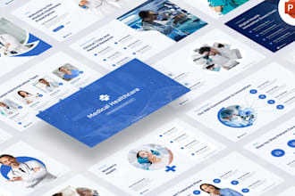 design medical healthcare powerpoint presentation, healthcare infographic slides