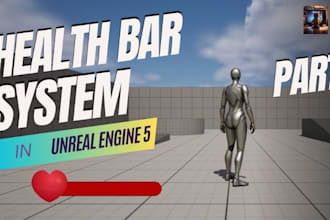 create ue5 umg widgets, health bar,menu and hud system and UI in unreal engine